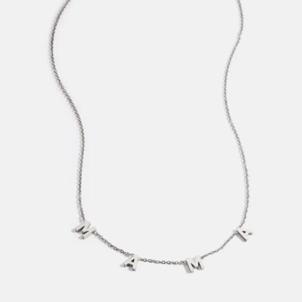 MINT  & LILY silver MAMA necklace, NIB